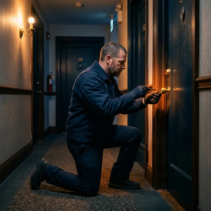 Ouverture de porte de nuit par un serrurier SOS SERRURIER